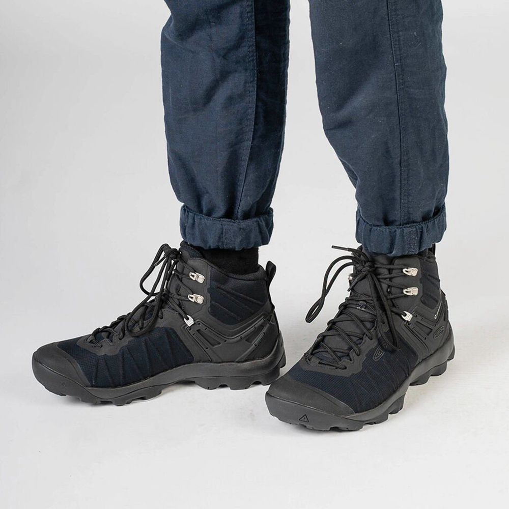 Botas de Seguridad Keen Mexico Azules/Grises - Hombre Venture Mid Waterproof - BY0694582